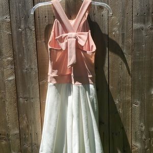 Super cute & dainty white & pink dress